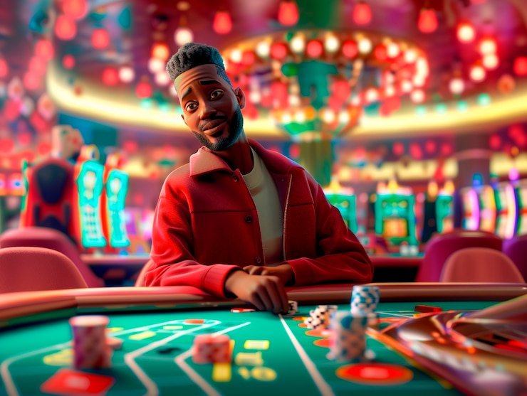 Pemain menggunakan fitur Free Play bola 228 di smartphone dengan chip virtual untuk bermain blackjack live dealer